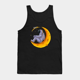 Astronaut on the moon Tank Top